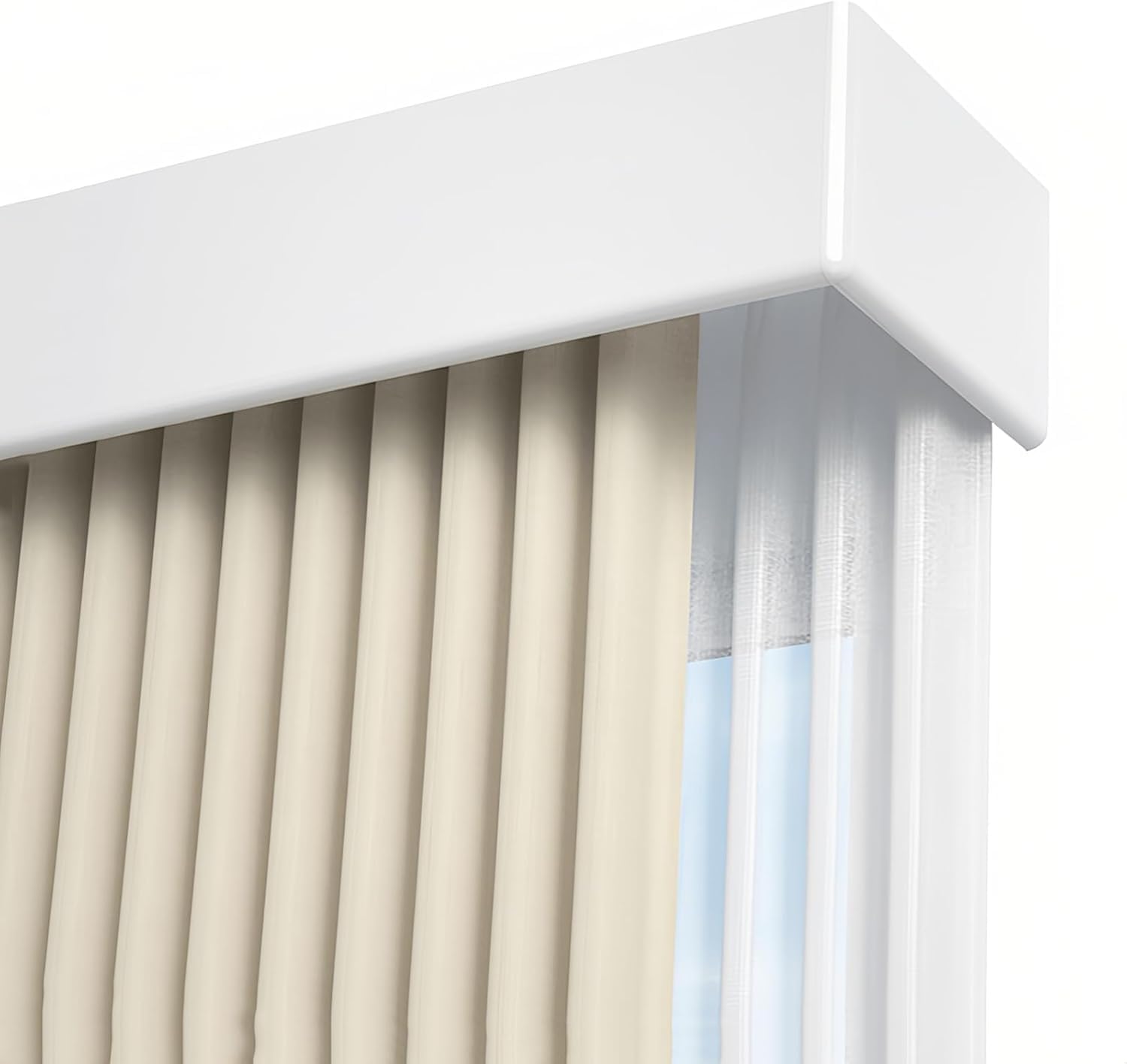 Genérico Caja de Cortina, riel de Cortina Doble, riel Deflector, instalación de Pared integrada con riel de Cortina,polea, riel Doble, silencioso, se P(Size:11.5FT/350CM,Color:Instalación en el techo)