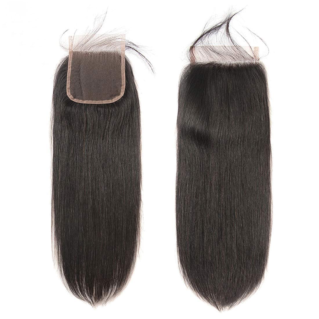 4x4 HD Lace Closure Brazilian Human Hair Straight Natural Remy Hair Soft Swiss Lace for Black Women 18 Inch - Image 2