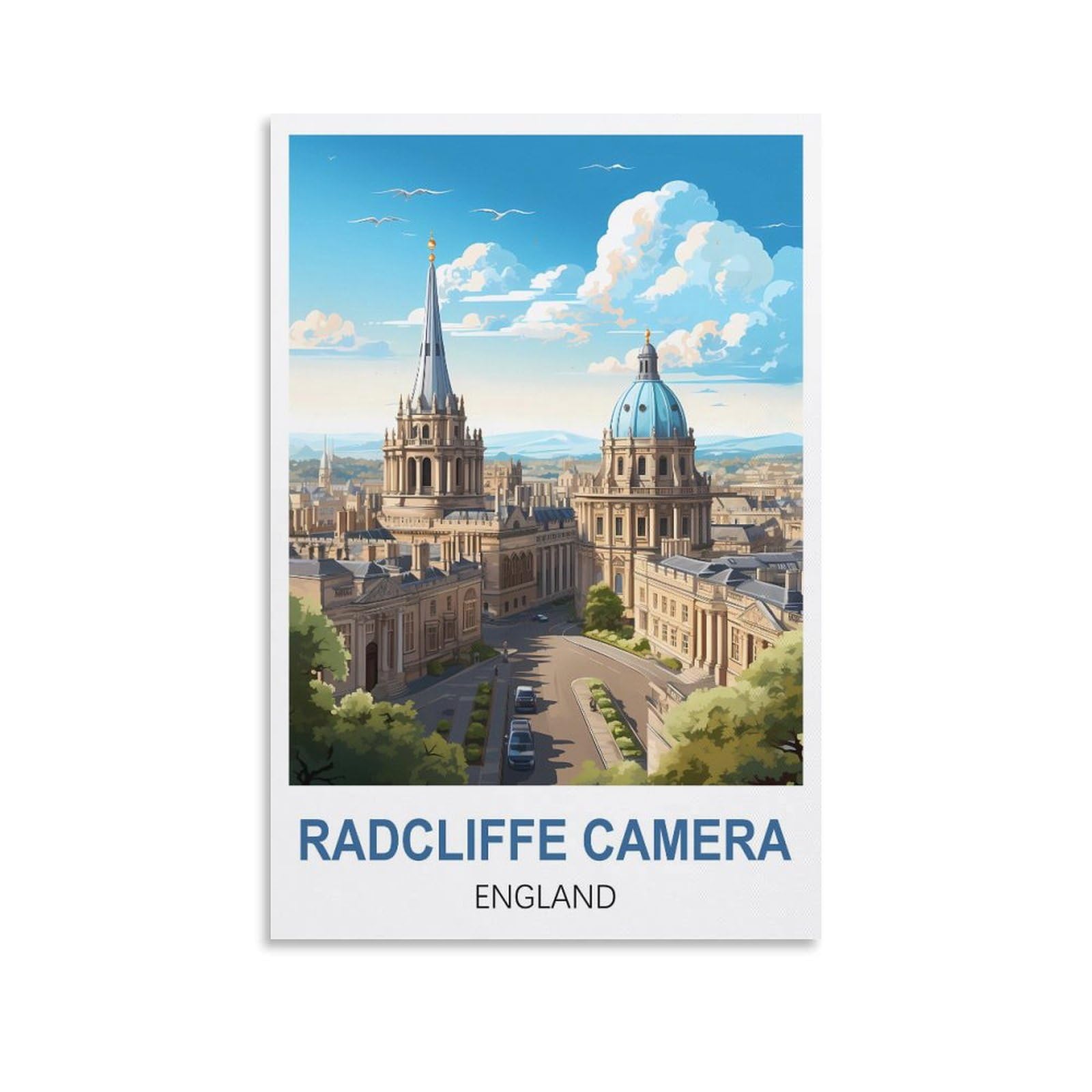 EZMLFA DIY Diamond Painting,Radcliffe Camera England 5D Landscape Diamond Painting Kits for Adult, Gem Art Crystal Art Kits for Adults, for Home Wall 50x60cm