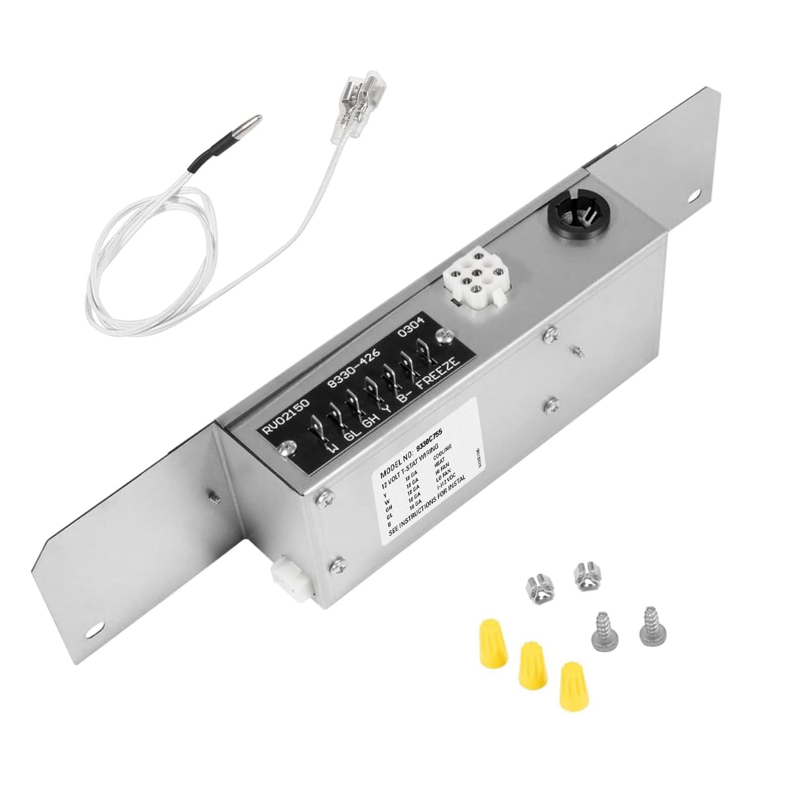 Msioytog Precisions Temperature Regulating Control Unit Metal Texture for Car Air Conditioning Systems with Feature Conditioning Control Component
