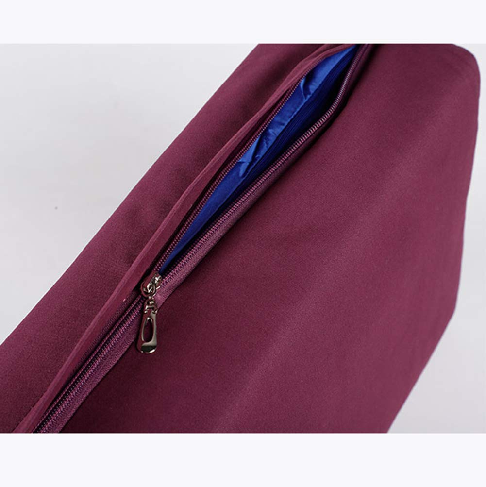 GZD Yoga Meditación Bolster Rectangular Almohada de Alta Densidad de Rebote Esponja llenado-Lavable Cubierta - collarín de la Yoga Cojín - Yoga Almohada,Gris