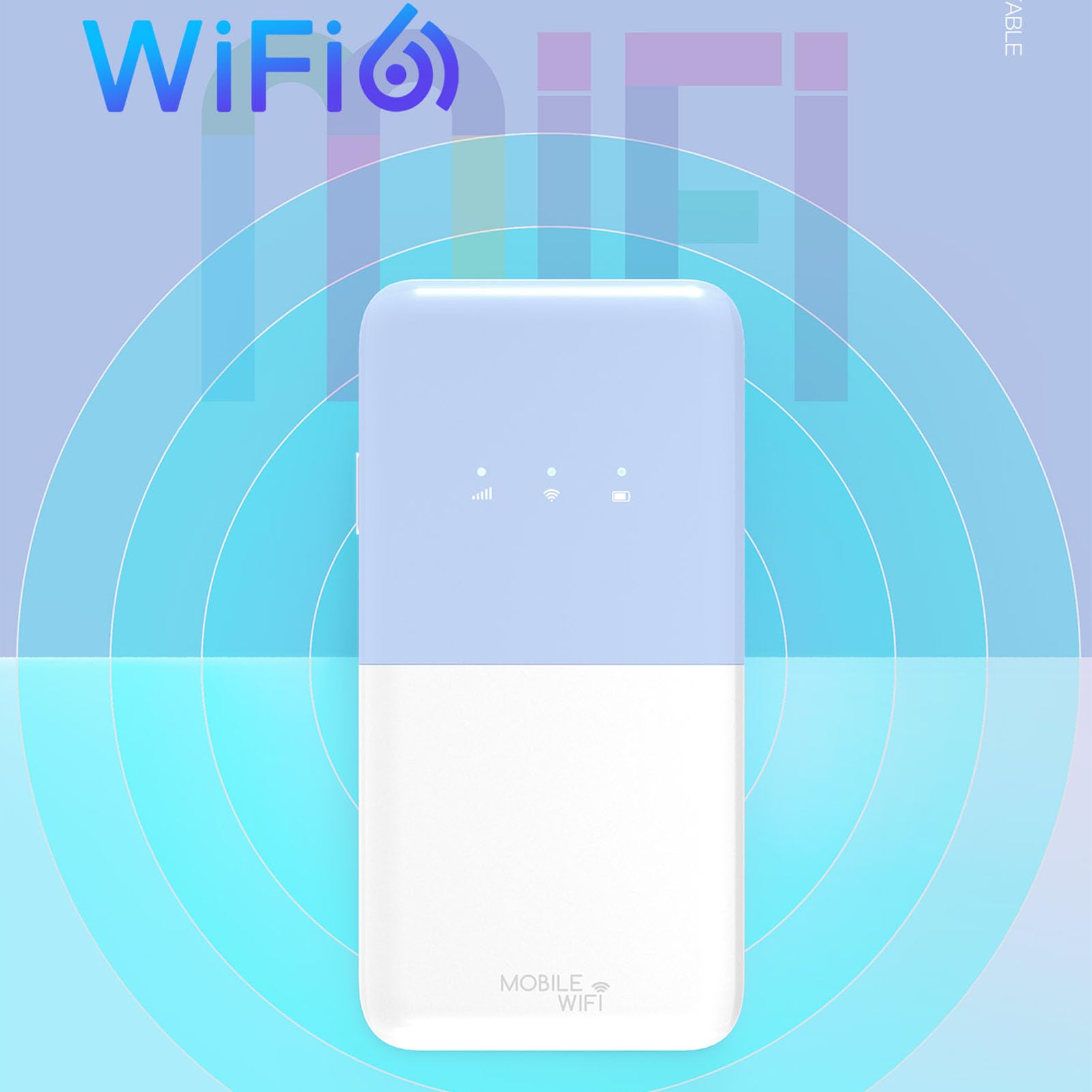 Dpofirs 4G LTE Móvil Hotspot 300Mbps Portátil Pocket WiFi Router (Blanco