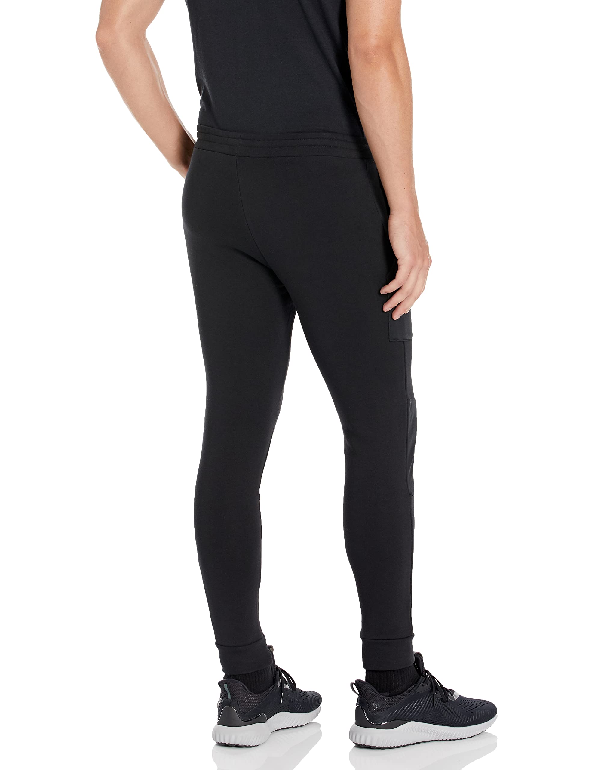 adidas Men's Essentials Brandlove French Terry Pants, Black/White, X-Large