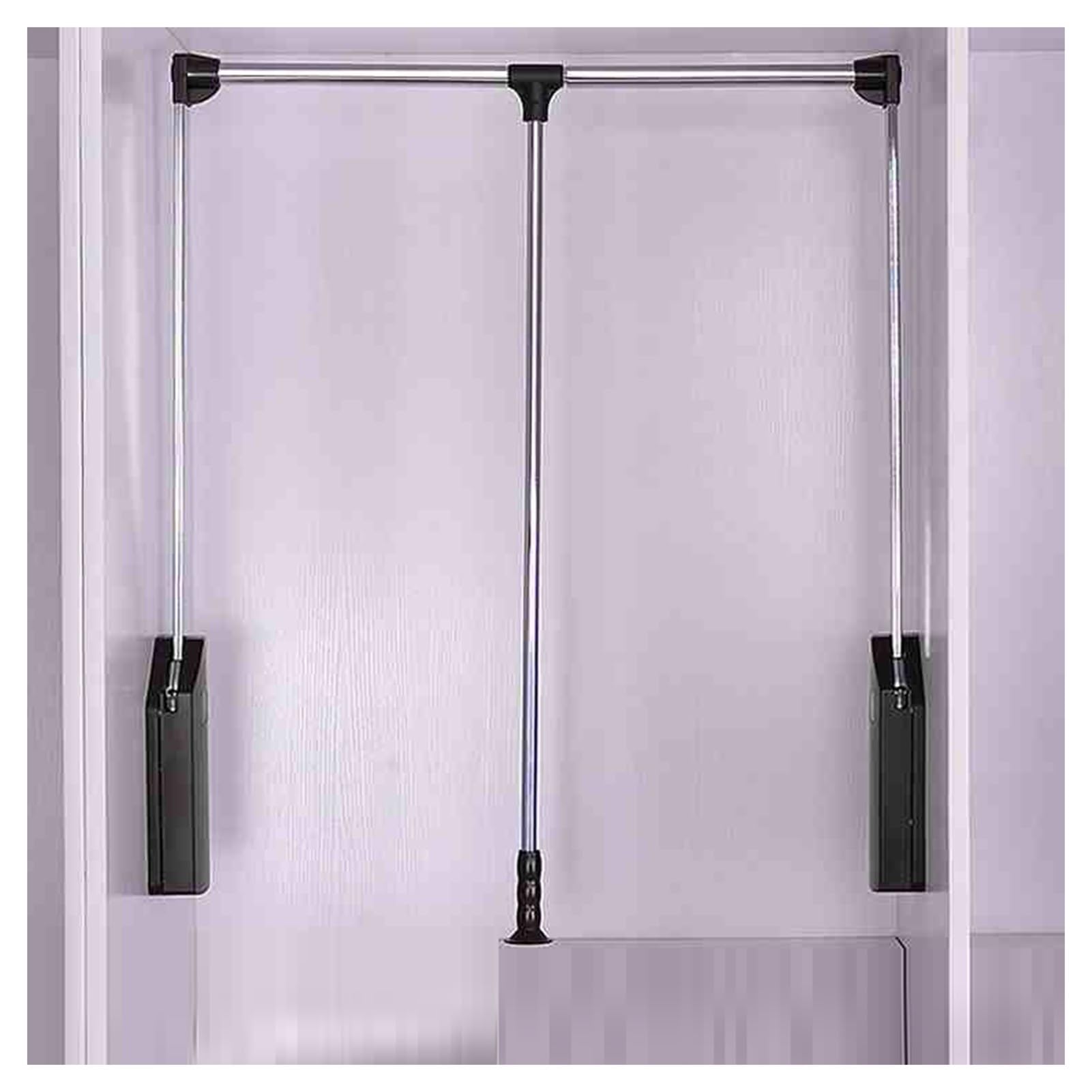 Binario e appendiabiti salvaspazio for una facile organizzazione armadio, stendibiancheria portatile(540-640mm)