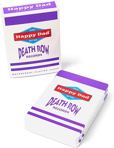 Miniatura 3 de Happy Dad x Death Row - Juego de cartas de plástico impermeable para cartas de póquer, noche de juegos de cartas, portón trasero, playa, fiesta en