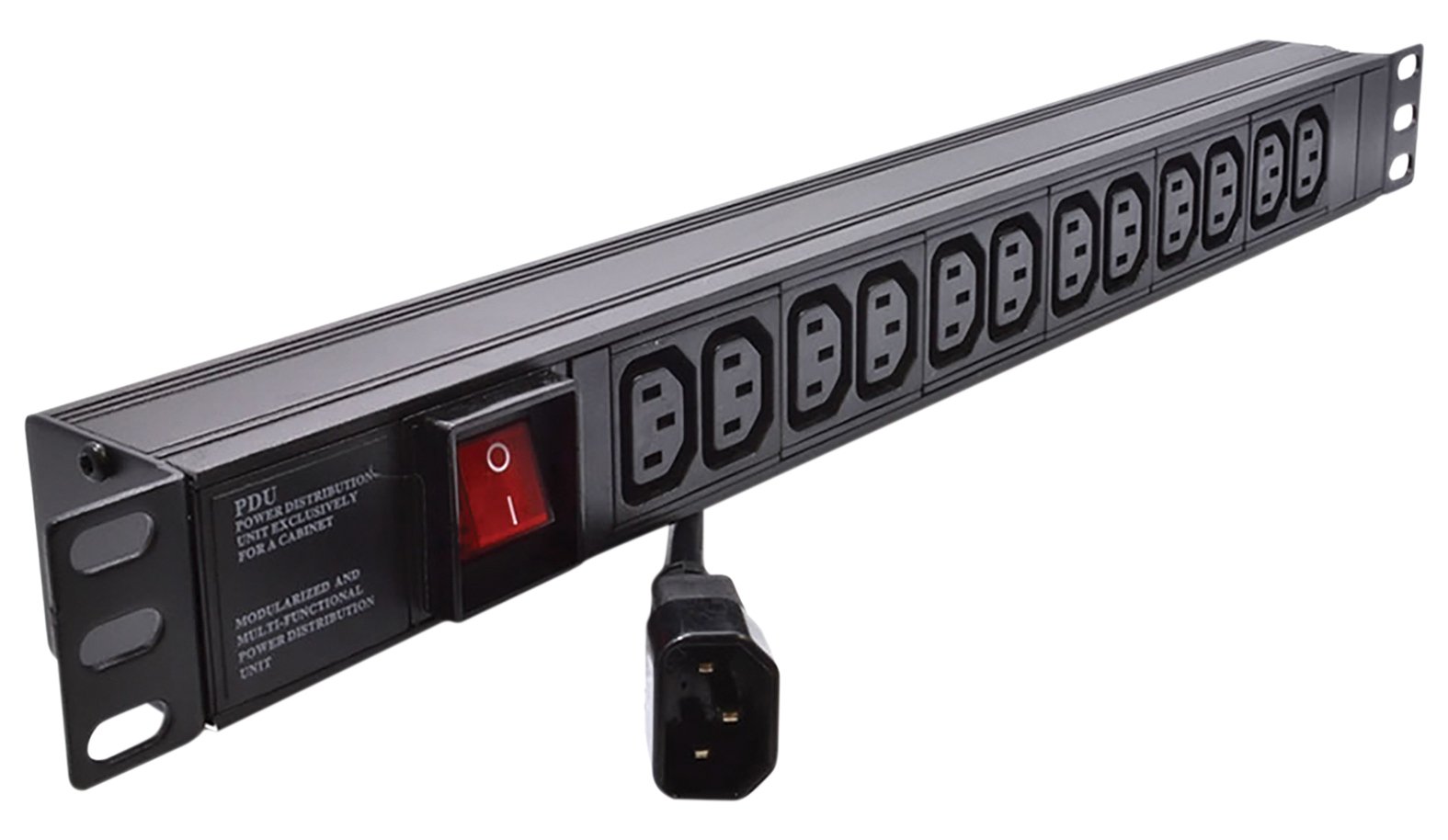 Eagle 12-Way IEC (C13) Horizontal Socket 19" PDU to C14 Plug
