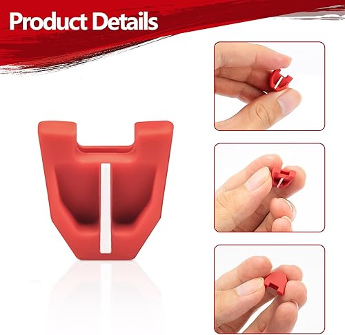 Miniatura 4 de 42-38-0017 Kit de almohadillas sin marcar para Milwaukee M18 2746-20 Punta de Clavadora compatible con Milwaukee calibre 18, juego de 9, rojo