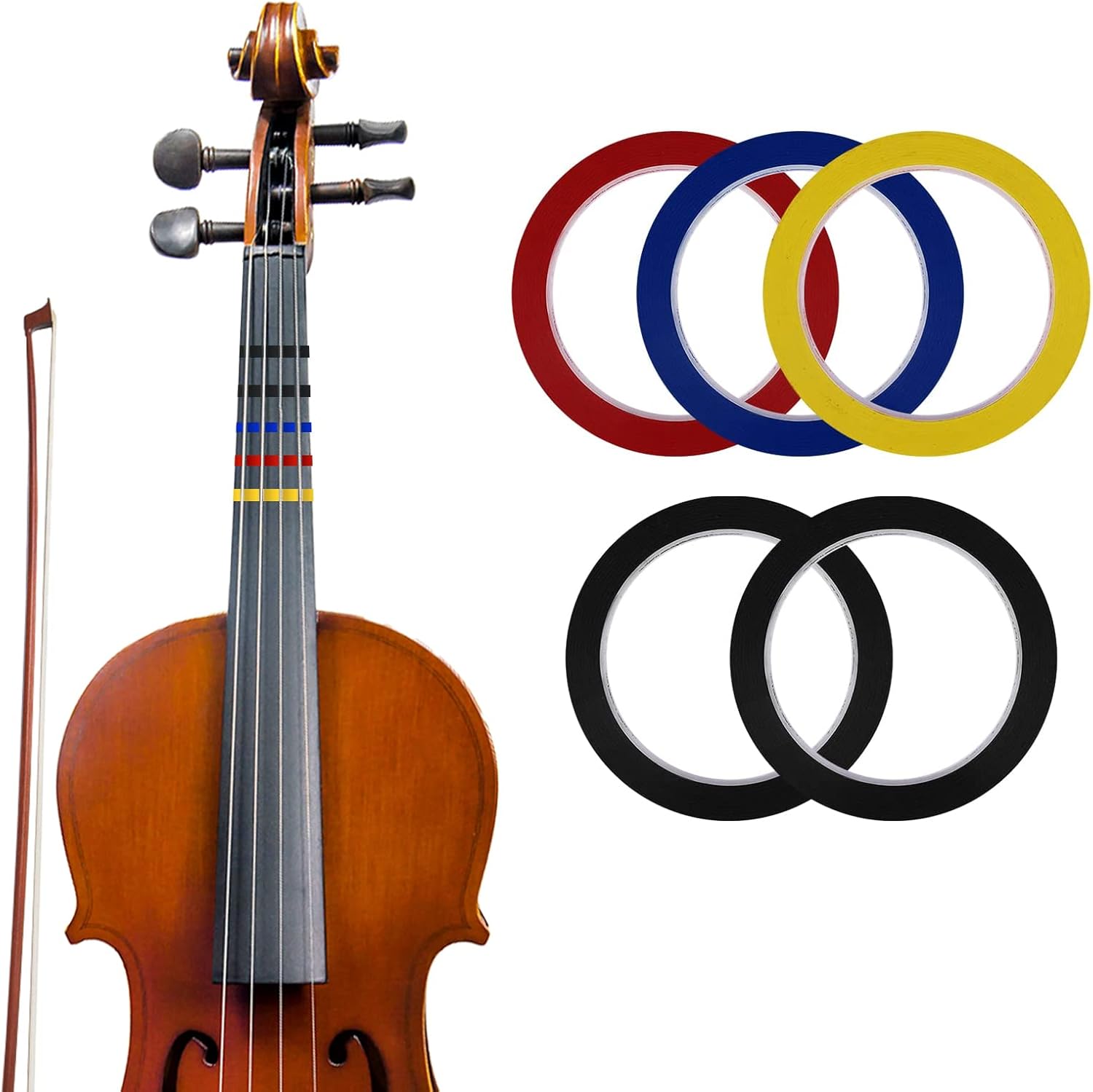 5 Rolls Violin Tape, 216 ft Violin Finger Tape Cello