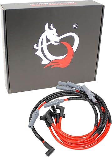 DRAGON FIRE PERFORMANCE Street Series - Juego de cables de bujía de ajuste directo de 0.335 in de bajo ohmio, compatible con Dodge B150 B1500 B250
