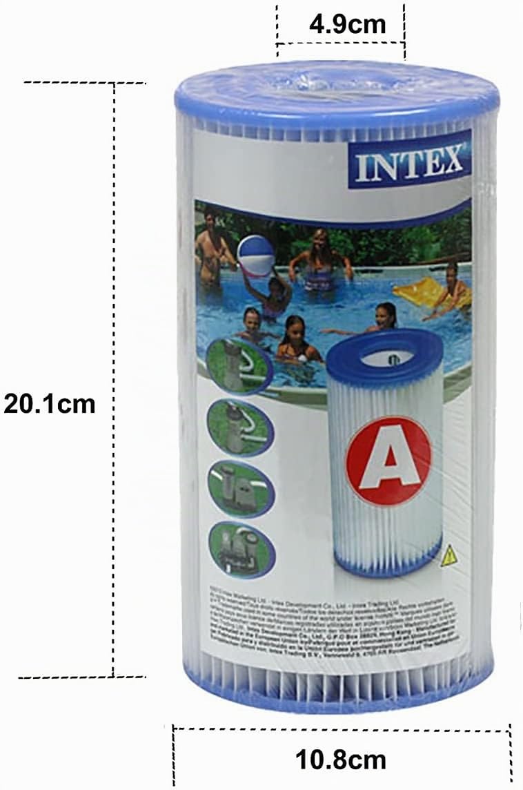 Intex Cartuchos de filtro para piscina tipo A, 6 unidades Cartucho Limpieza de piscina Bomba de filtro Filtropatrona