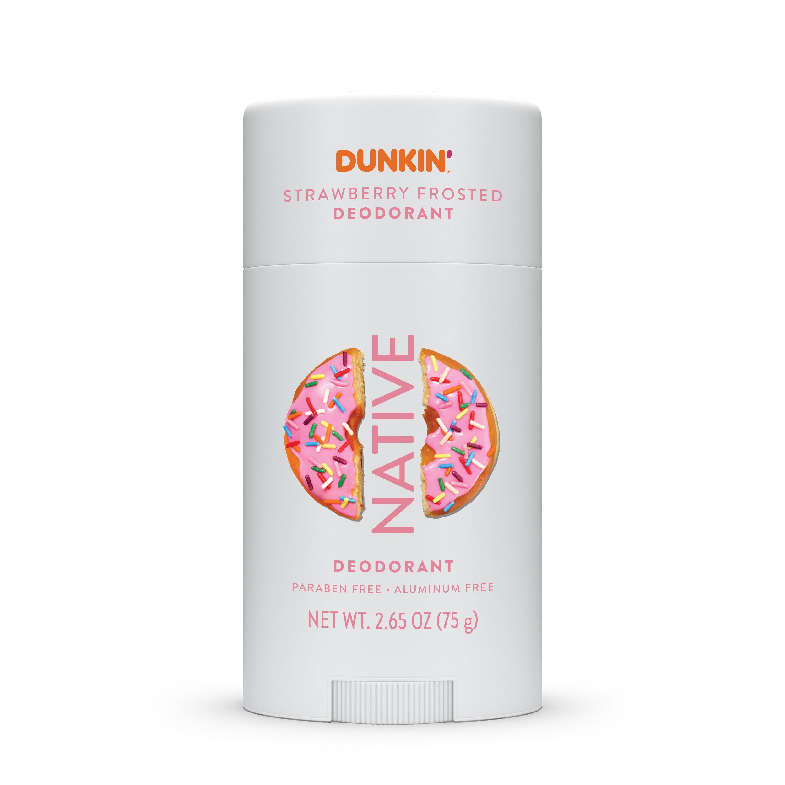Native Deodorant | Limited Dunkin Donuts Edition | Aluminum Free with Baking Soda, Probiotics, Coconut Oil and Shea Butter | Strawberry Frosted 2.65oz