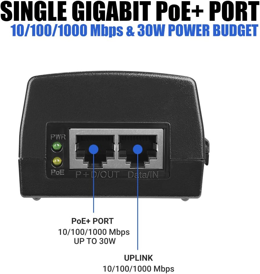 Bеѕt Cуbеr Dеаlѕ 🔥 BV-Tech Gigabit Power Over Ethernet PoE+ Injector | 30W | 802.3 af/at | Plug & Play | Auto Power Detection | up to 100 Meters (325 Feet) Blасk Frіdау 🔥 BV-Tech Gigabit Power Over Ethernet PoE+ Injector | 30W | 802.3 af/at | Plug & Play | Auto Power Detection | up to 100 Meters (325 Feet)