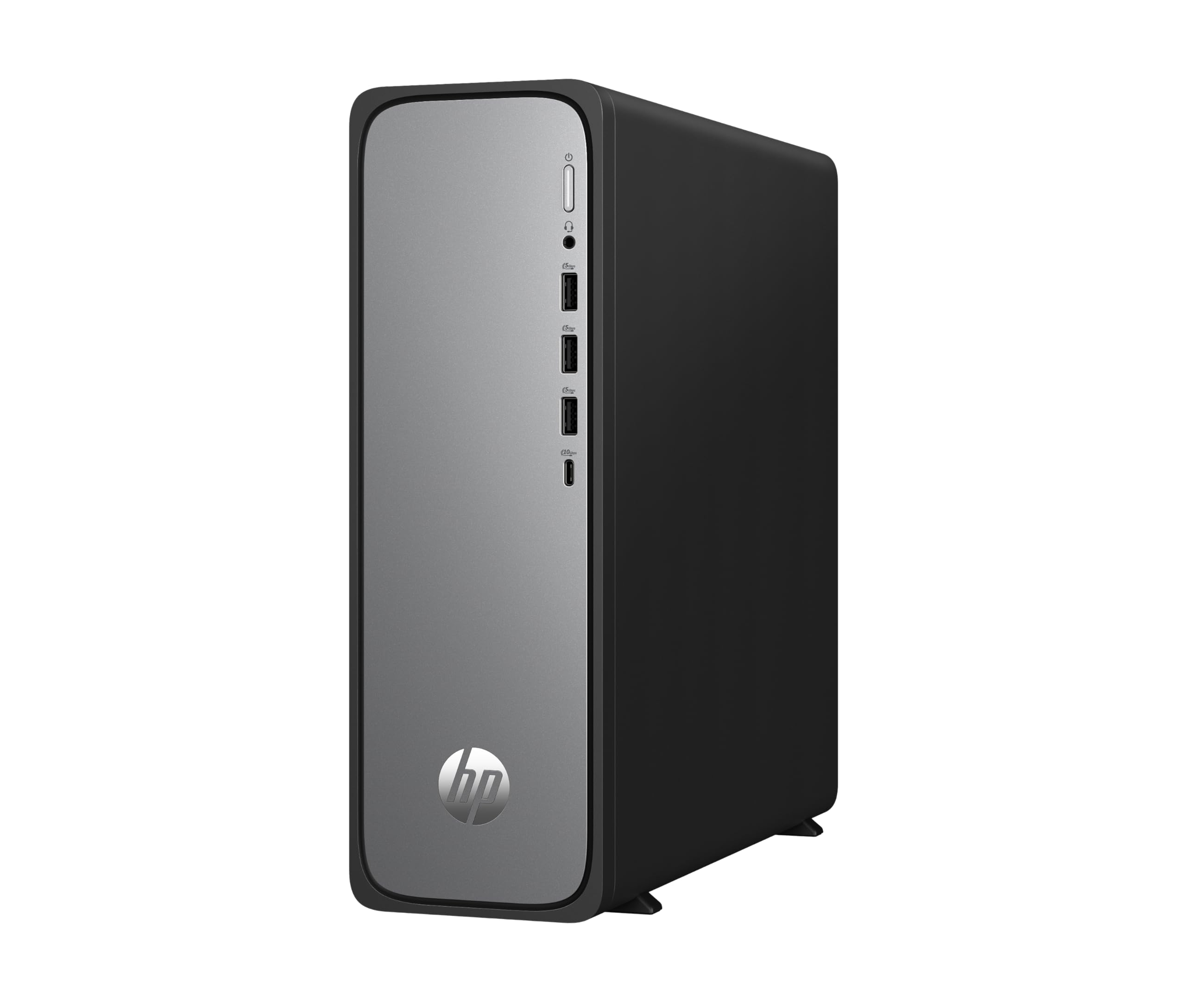 HP OmniDesk Slim Desktop S03-0230ng, Intel 300 Prozessor, 8 GB DDR5 RAM, 512 GB PCIe Gen4 SSD, Intel UHD Graphics 710, Windows 11 Home, Wi-Fi 6, USB Type-C, Meteor Silver/Jack Black