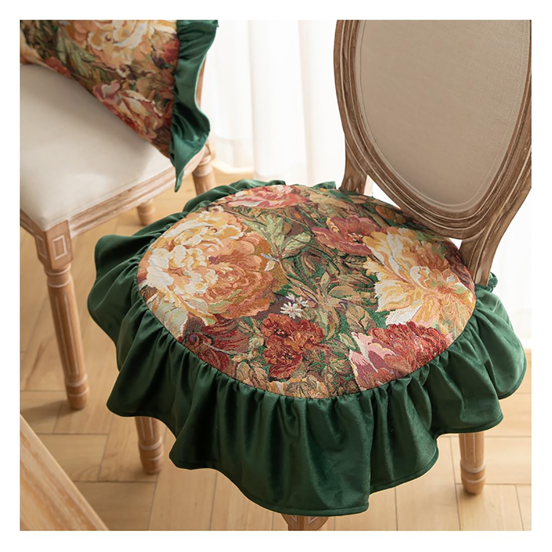 VHJdtE Seat Cushion, Kitchen Dining With Ties|Removable And Washable Seat Pads|Floral Pattern Comfort Butt Pad For All Seasons(B)