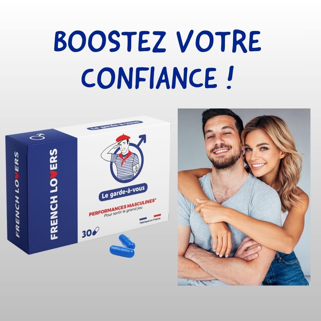 GARDE-À-VOUS Ginseng, Maca, Stimulant Puissant Pour Homme Actif - 100% naturel - Performance masculine et sportive - Formule Hautement Dosée - 30 gélules - Gingembre, Guarana, Fenugrec