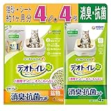 【猫砂+シート約1ヶ月分おまとめセット】デオ トイレ 消臭・抗菌サンド 各種 + 消臭・抗菌シート 4枚 お好みに合わせて選べる猫砂各種+専用シート4枚セット ユニ・チャーム 購入特典オリジナルポケットティッシュ付 (【4L (1袋)+シート4枚】, 通常タイプ)