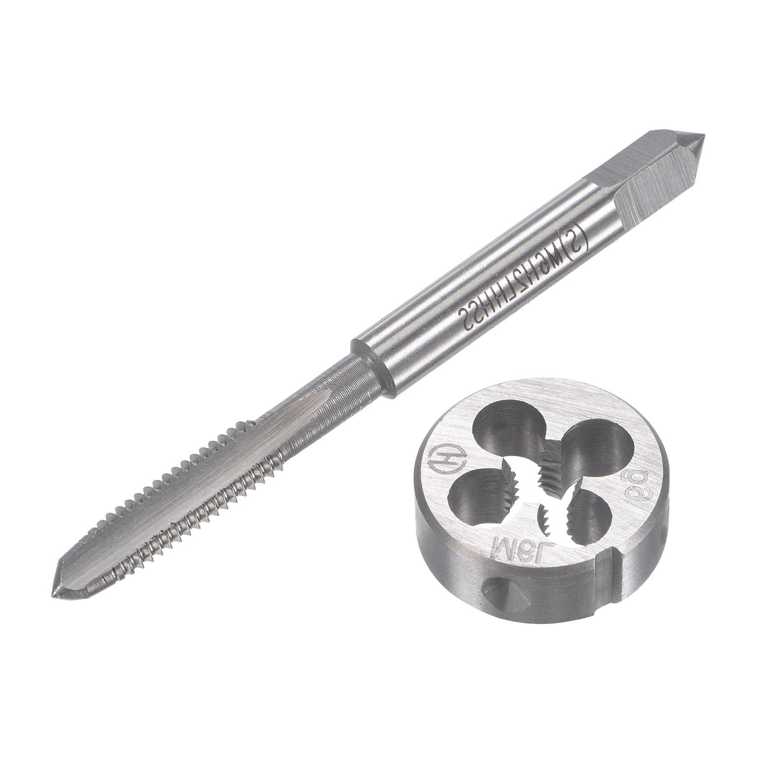 MACHSWON M6x1mm Metric Left Hand Tap and Die Set,Machine Thread Screw Tap with Round Threading Die,Tap & Die Kit for Nut Screw Bolt Thread Repair
