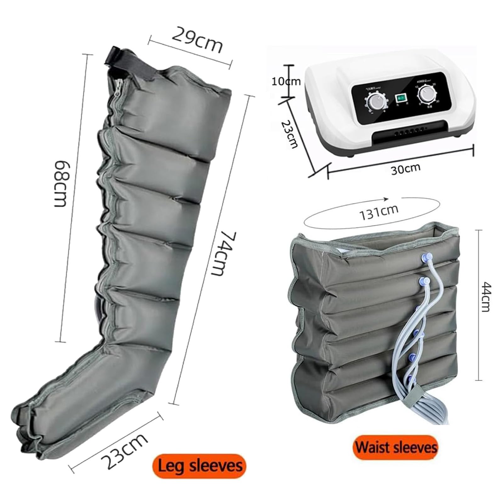 Botas De Presoterapia Piernas y Abdomen Brazos Casa, Maquina De Presoterapia para Casa con Función De Temporizador, Presoterapia Completa, Presión Ajustable(Combinación Opcional)