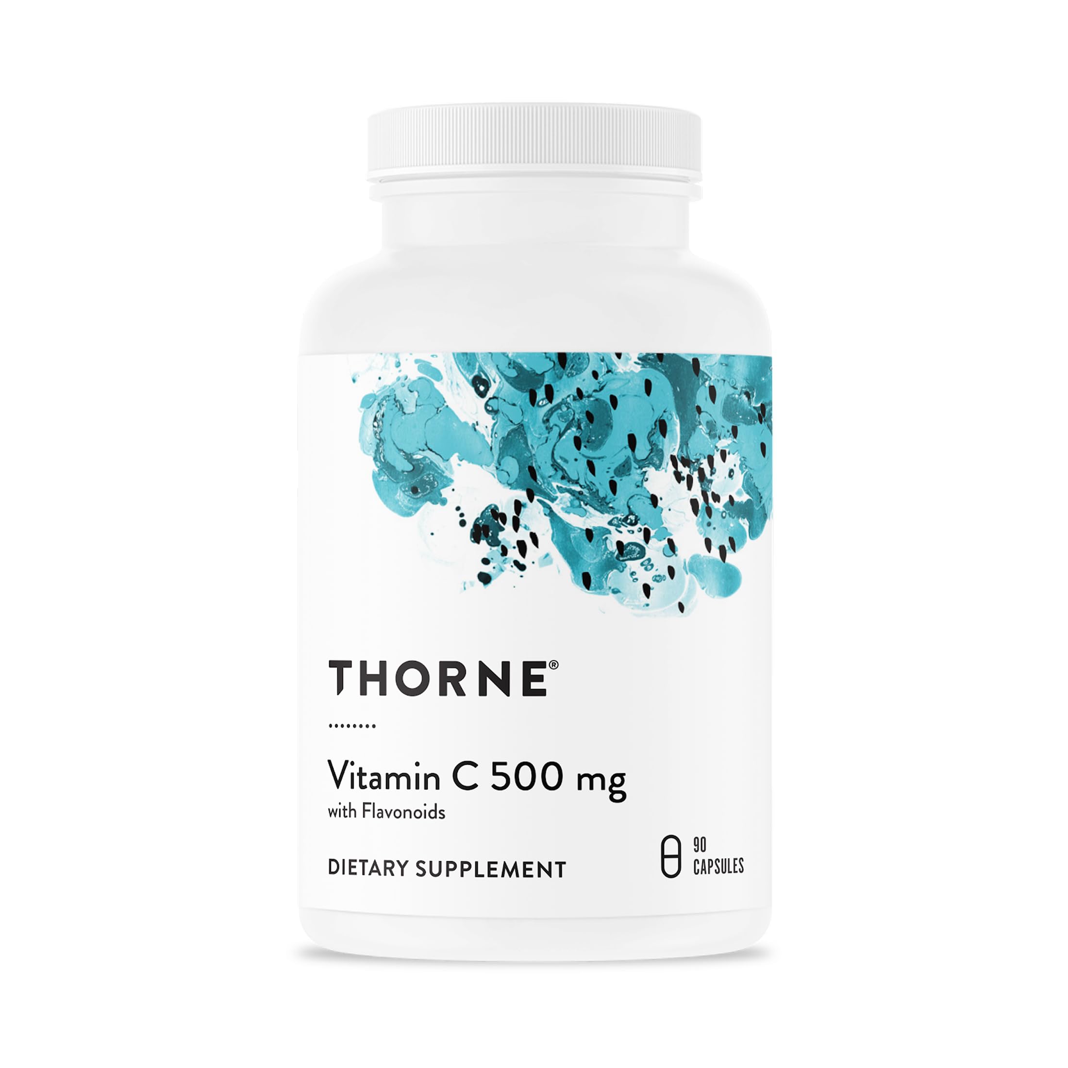 Thorne Vitamin C - Blend of Vitamin C and Orange Derived Citrus Bioflavonoids - Gluten Free - 90 Capsules