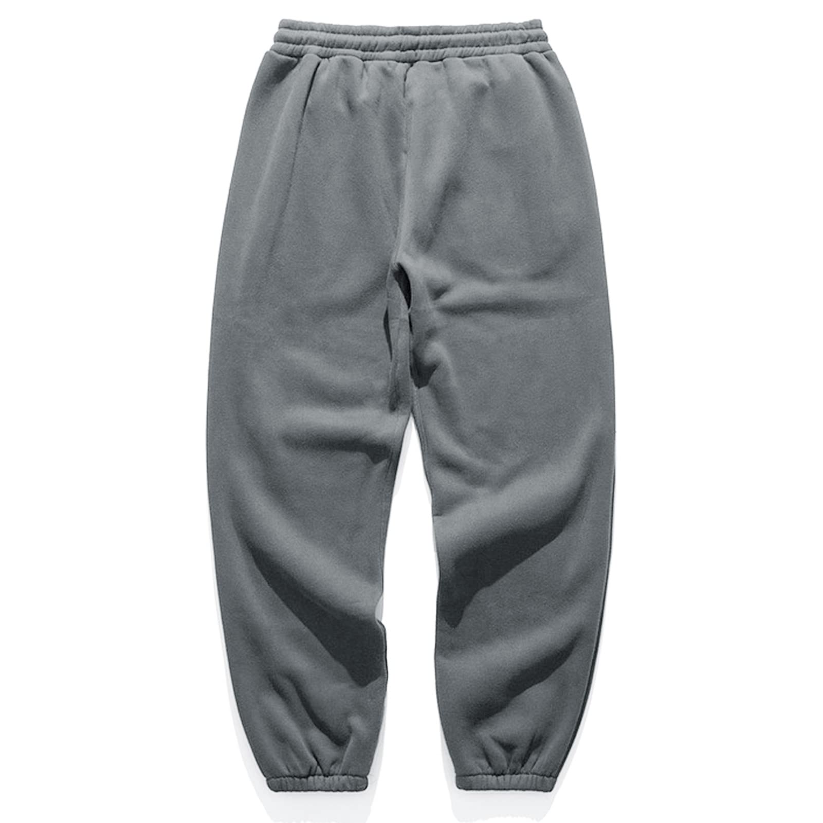 Maiyifu-GJ Men Basic Lightweight Fleece Jogger Loose Drawstring Waistband Sweatpants Athletic Workout Running Track Pants (Grey,XX-Large)
