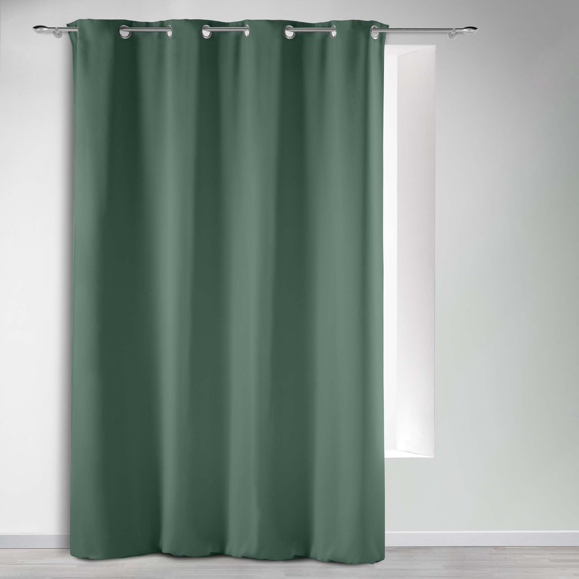 Douceur d'Intérieur, Eyelet Curtain 135 x 240 cm Opaque Cedar Wood