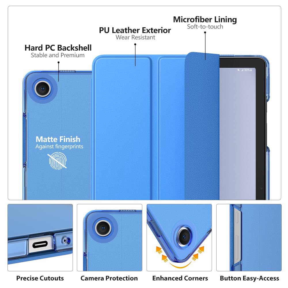 MoKo Custodia Protettiva Rigida per Tablet, Compatibile con Galaxy Tab A9+/A9 Plus 11" 2023, Copertura in Due Scanalature con Chiusura Magnetica, Auto Spegnimento e Accesione, Ultra Sottile e Leggero