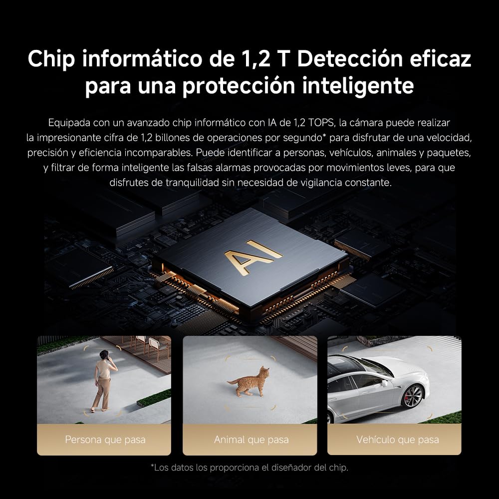 XIAOMI Outdoor Camera BW500, Cámara Exterior con batería de Larga duración, IP67,Resolución de 2,5K y Angulo de 136º, Detector de Movimiento, Visión Nocturna en Color, Placa Solar Opcional