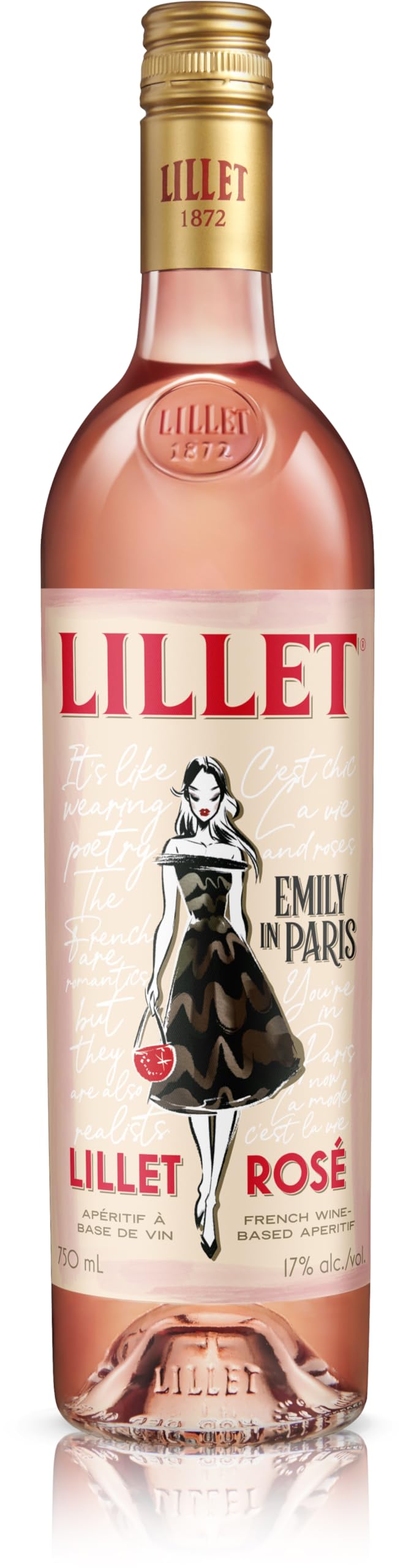 Lillet Rosé Original – Französischer Weinaperitif mit fruchtig-frischem Geschmack, Cabernet Sauvignon, Limited Edition Design – 1 x 0,75 l