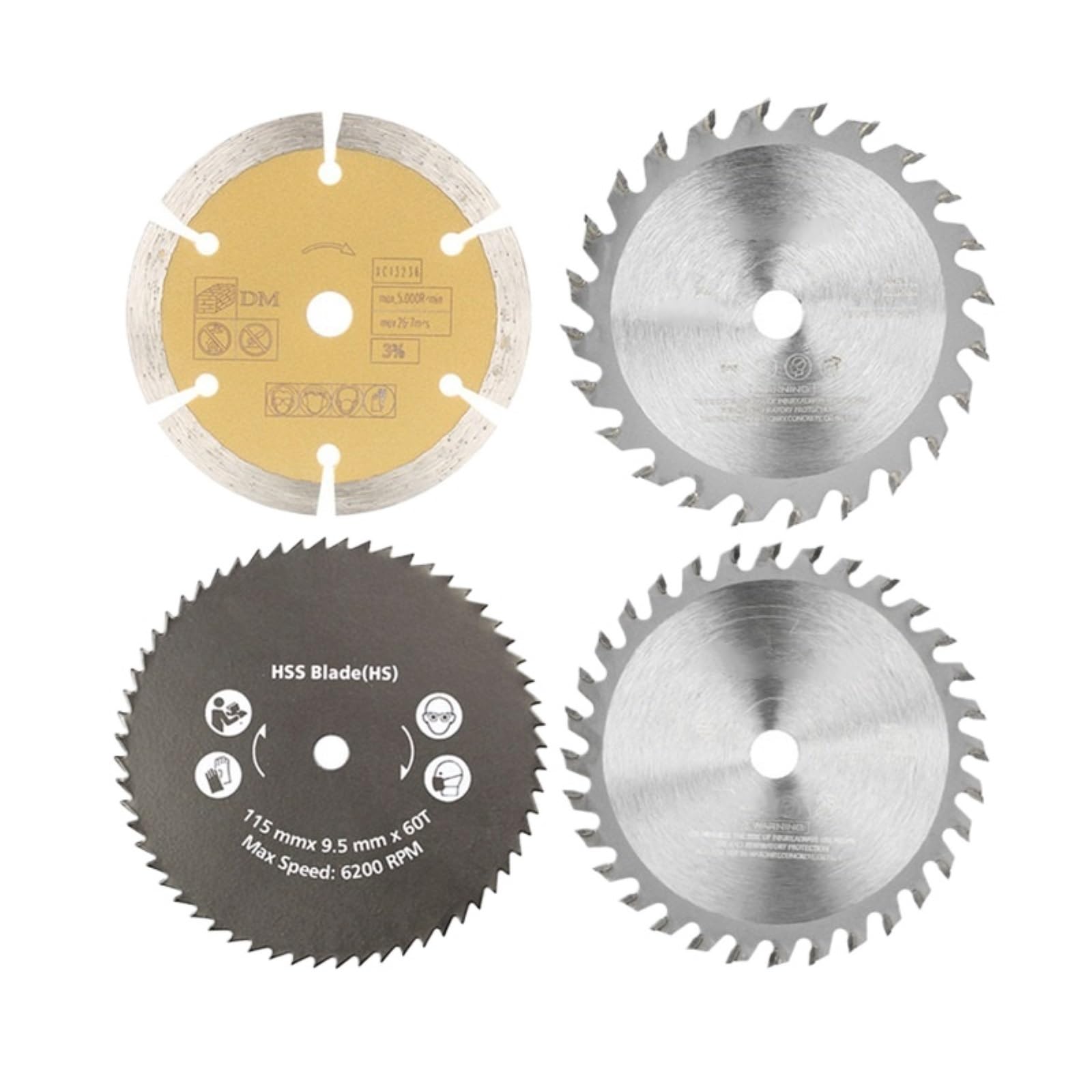 Brzeszczot do cięcia metalu 1PC brzeszczot do drewna 115mm TCT z węglika spiekanego obróbki tarcza tnąca tworzywa sztucznego PVC okrągła(115mmx10x44T)