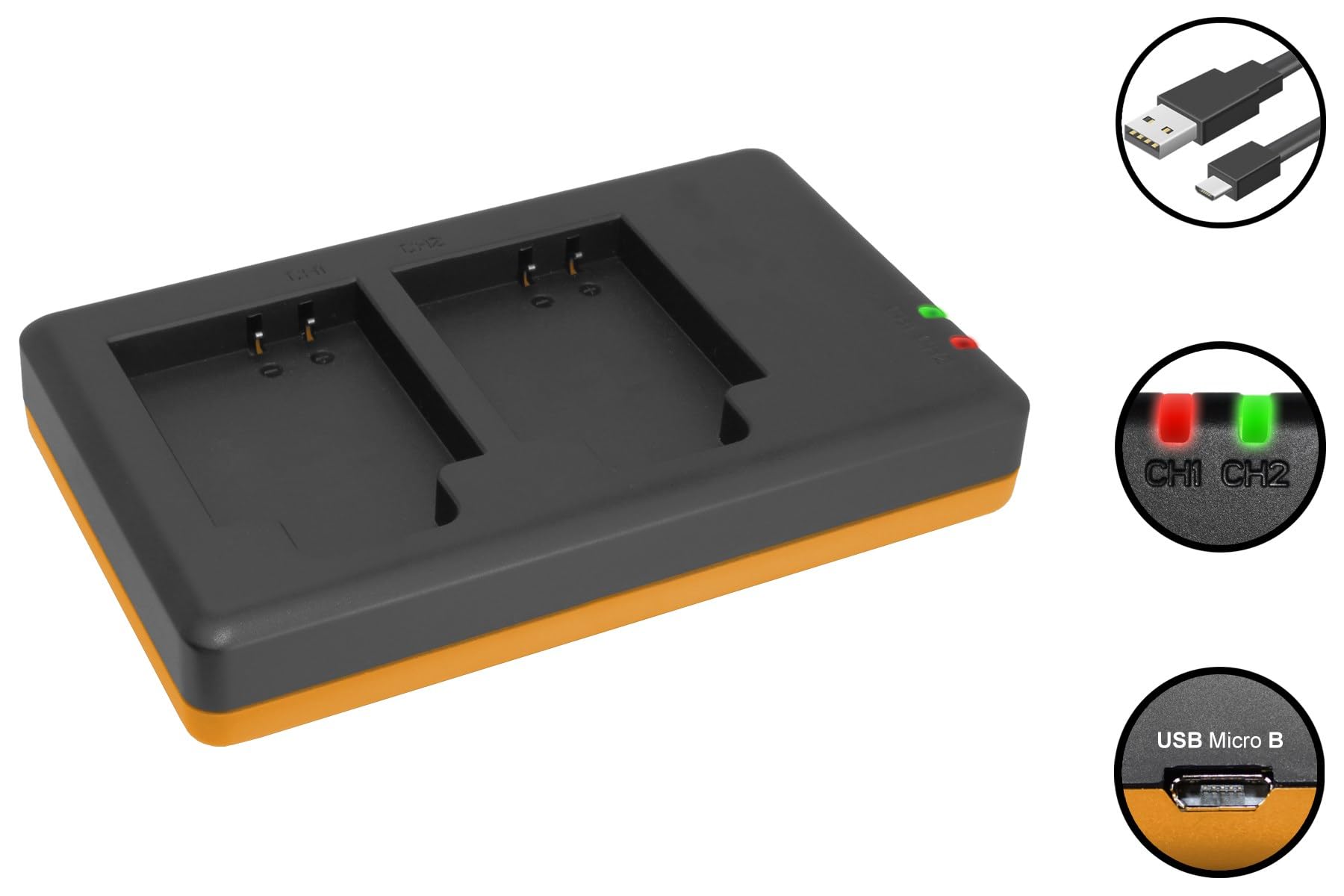 Norifon NP-20 USB Charger For Casio Exilim Card EX-M20, EX-S100, EX-S3, EX-S500, EX