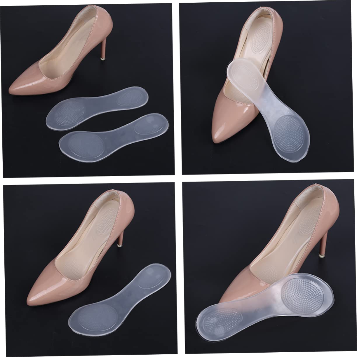 FRCOLOR 2 Pairs Insole Cushion for Heels Women Foot Pads for Heels Foot Feet Pad High Heel Inserts Shoes Inserts for Clear Jel Shoe Inserts Shoes Pads White Thicken