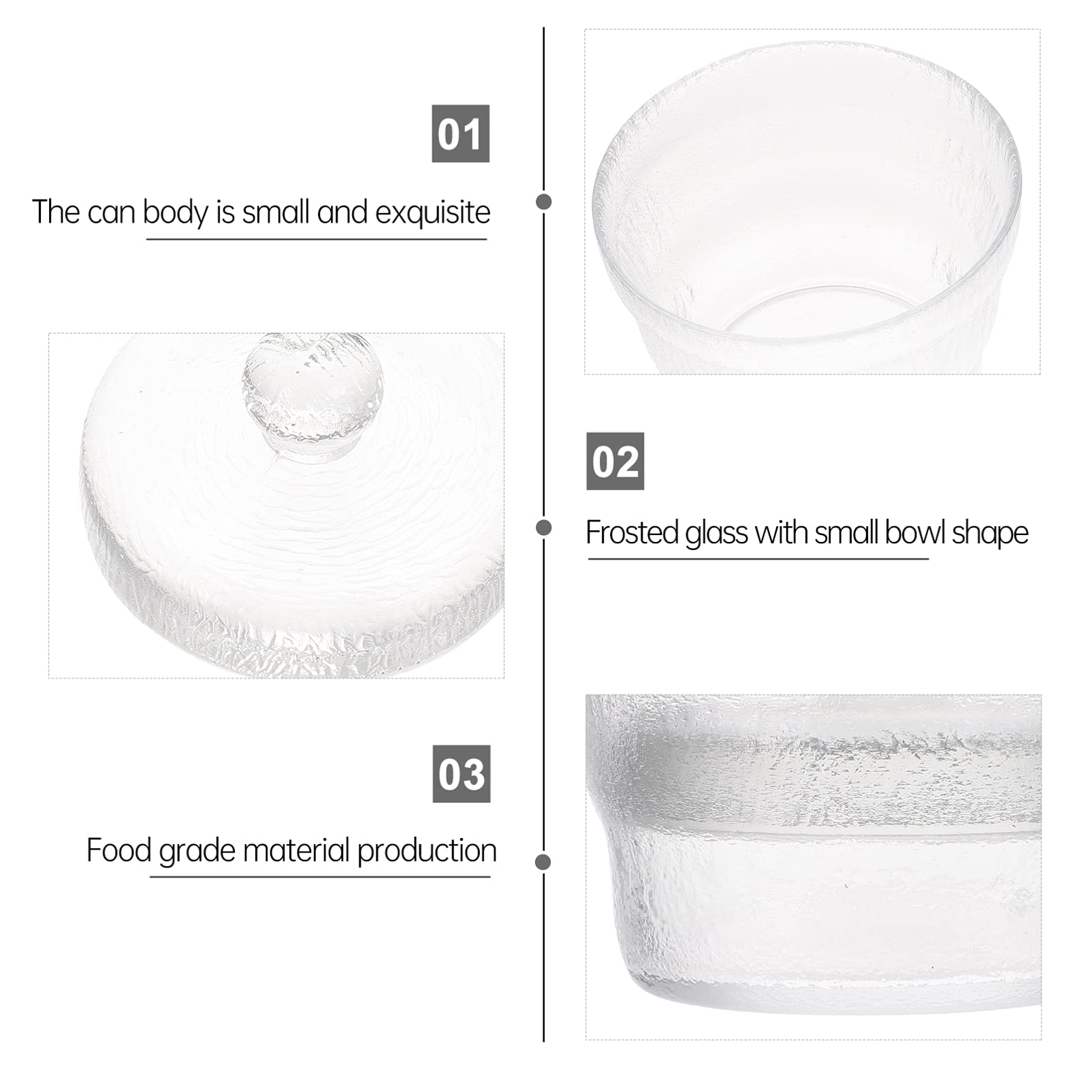 BESTonZON Kleiner Luftdichter Glas Aufbewahrungsbehälter Weiß mit Frosted Oberfläche Vielseitiger Gurkenhalter und Praktischer Vorratsbehälter für Küche