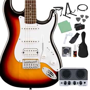 Squier Stratocaster + チューナー等 初心者セット Squier by Fender SONIC STRATOCASTER HT Torino Red エレキ