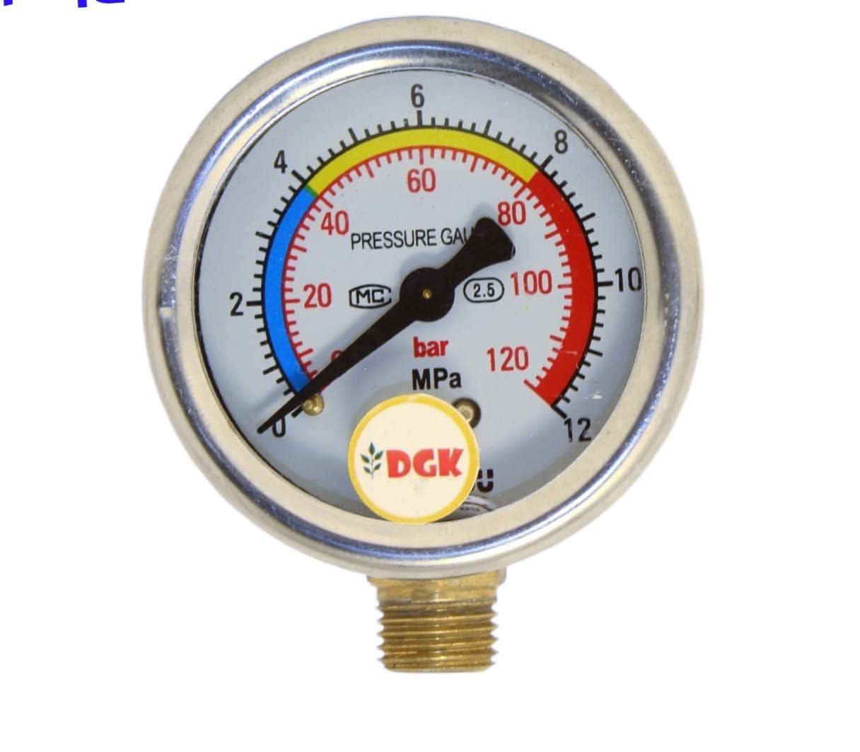 DGK® HTP Sprayer Pressure Gauge | High-Accuracy Meter Gauge for HTP Piston Pump | Heavy-Duty Steel Body | Measures High Pressure for Agriculture Sprayers & Industrial Use