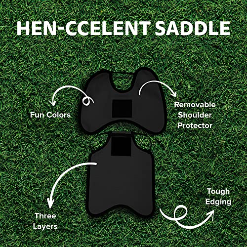 Hen Saver Hen Apron/Saddle, Single Strap, Removable Shoulder Protector, Large, Black #TOP2