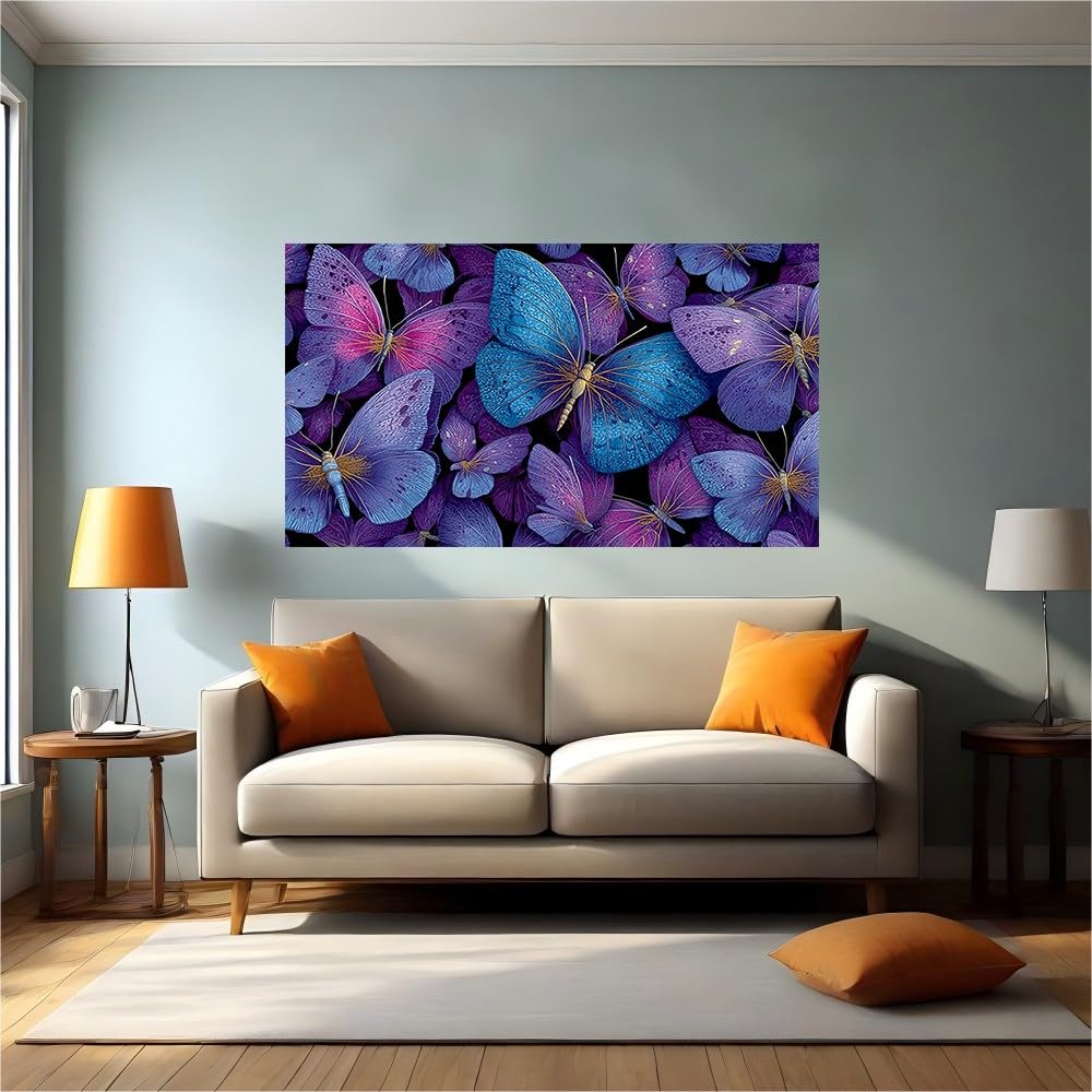 Vinilo autoadhesivo de pared mariposa decoración de interiores sofisticada y elegante 120x80