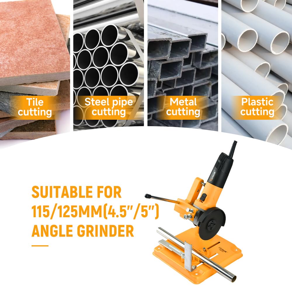 Hoteche Supporto per smerigliatrice angolare 115/125 mm, in alluminio per smerigliatrice angolare con design robusto, adatto per 115 mm di diametro, 125 mm, imballato in scatola colorata