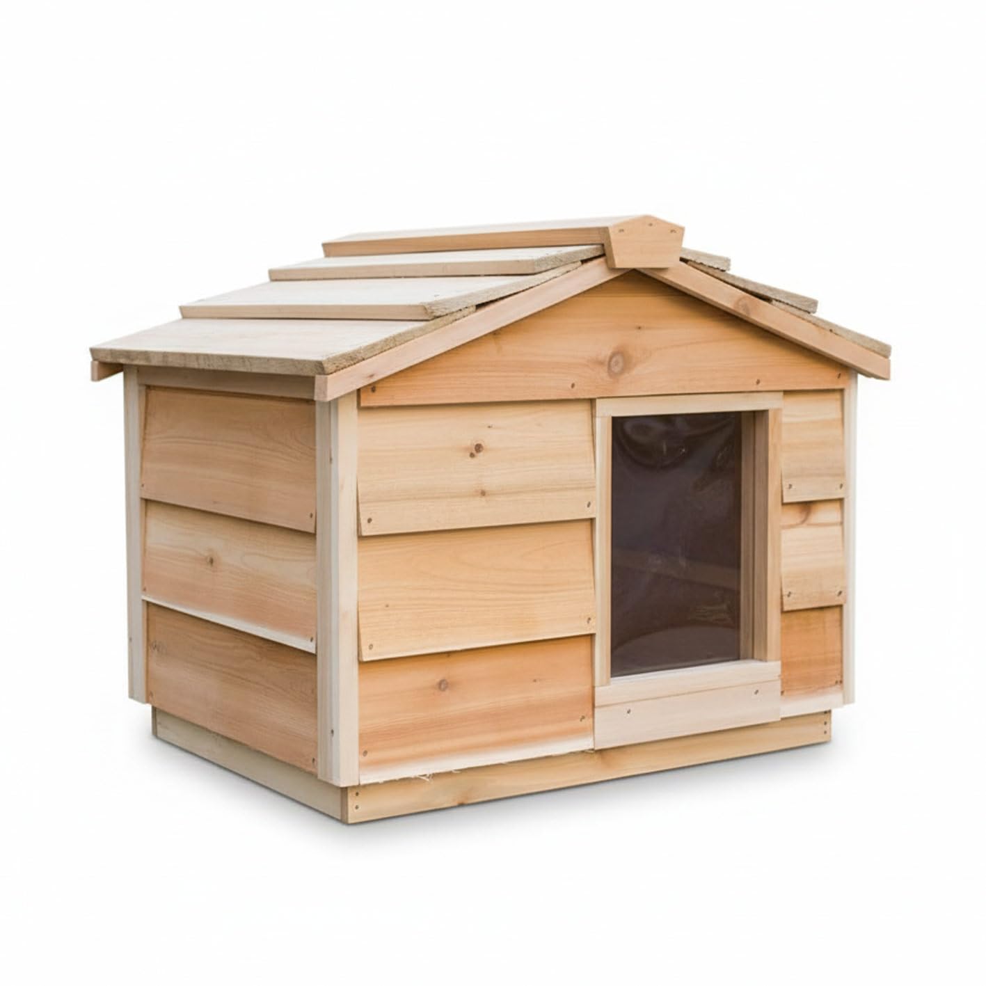 Insulated Shelter for Outdoor Cats Waterproof Solid Wood Construction