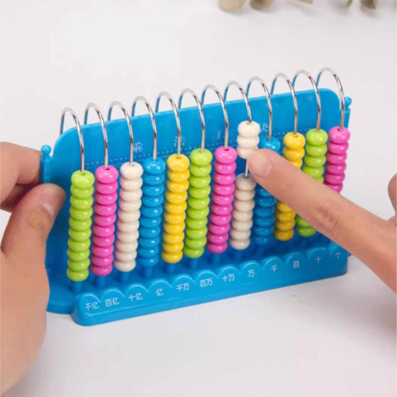 Ábaco Ábaco Educativo De 12 Filas For Contar Matemáticas, Ideal For Preescolar. Acero Inoxidable Plástico Oficina Material(Pink)