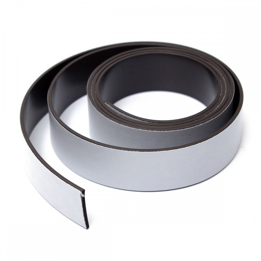 Magnetband selbstklebend | Typ A + B | 1,5 mm x (25,4mm + 12,7mm) x 10m