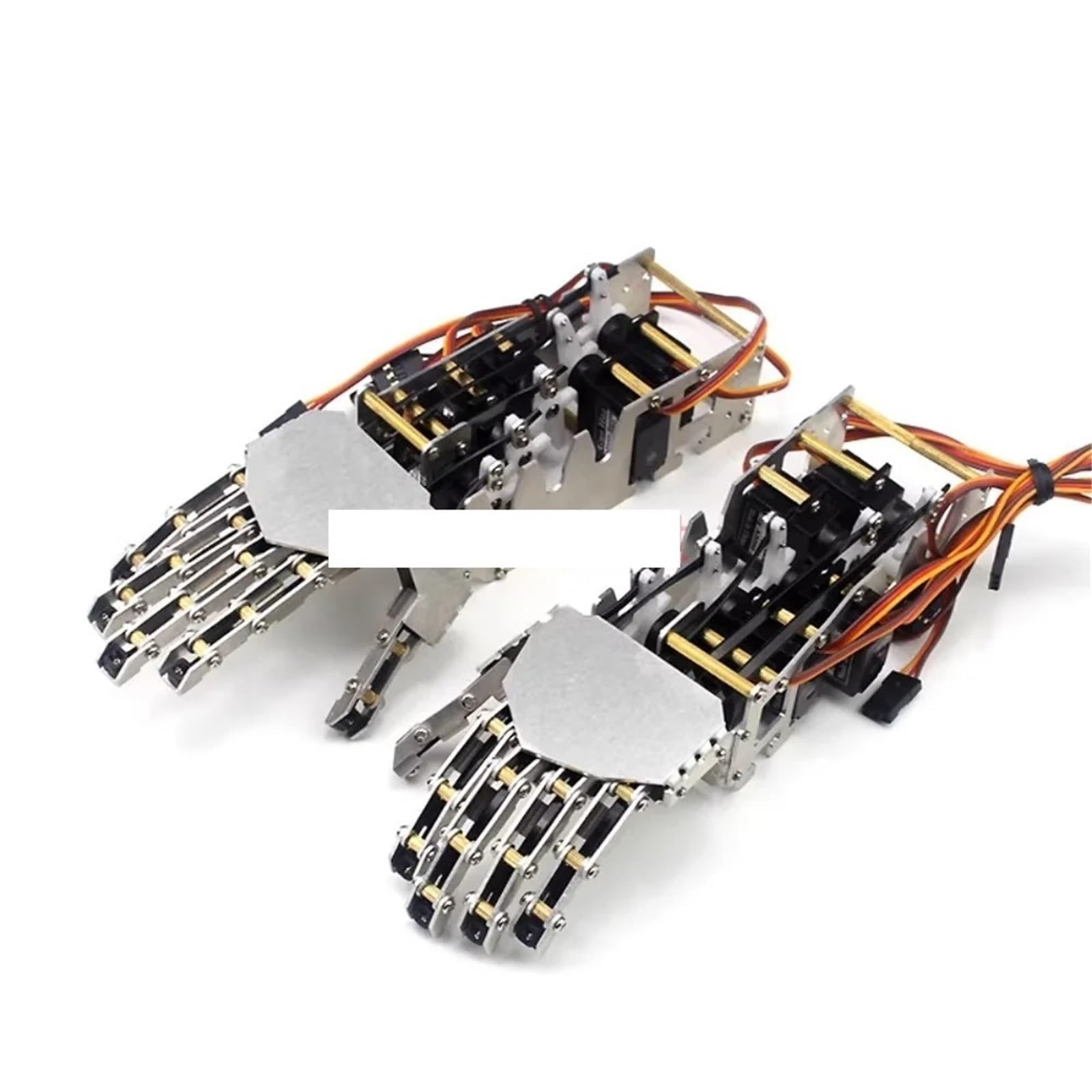 5 DOF Mini metalowy robot ręczny niezależny palec bioniczny mechaniczny palec humanoidalny robot chwytak niezmontowany zestaw zabawek DIY(Blue left hand)