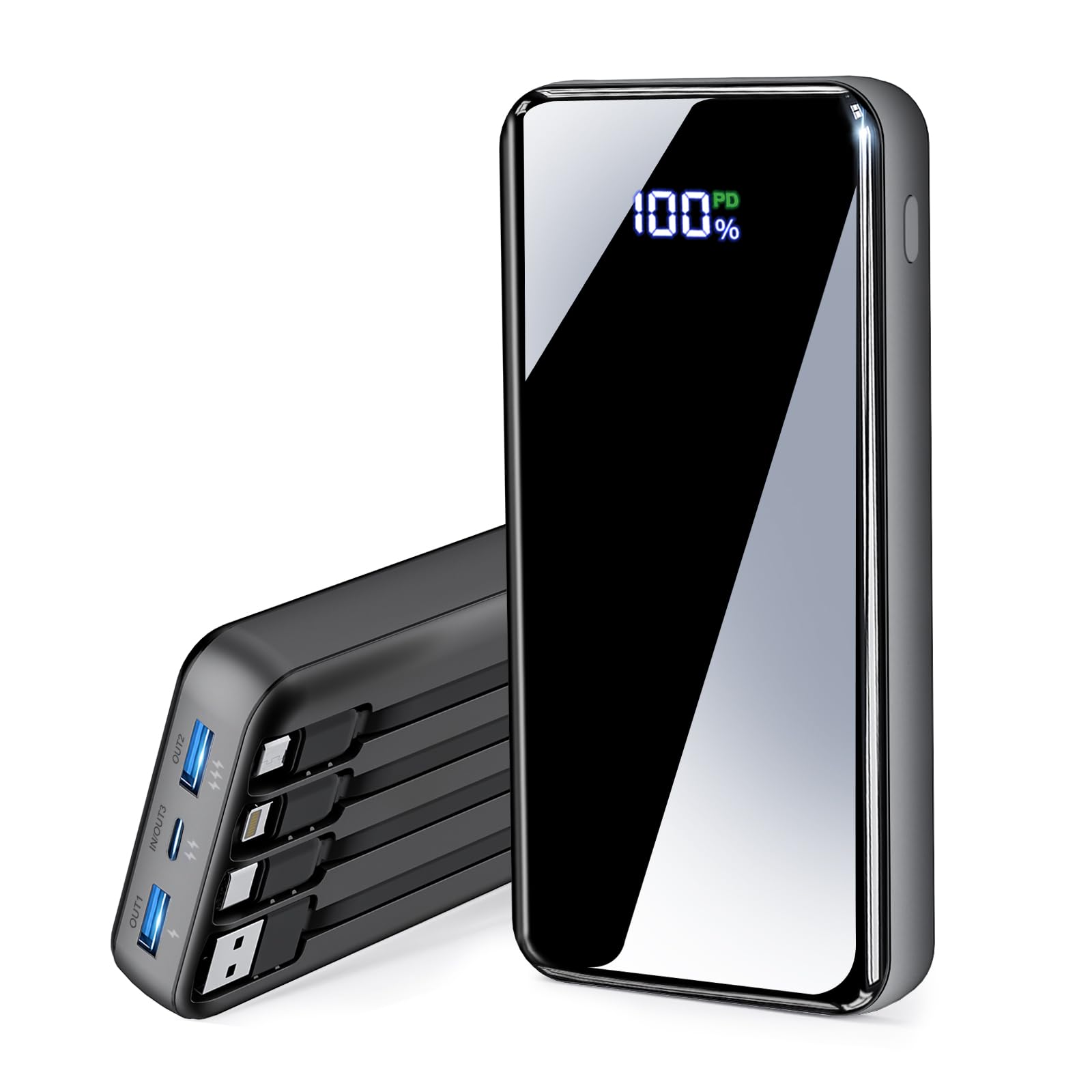 Power Bank Portable Charger,50000mAh Battery Pack 22.5W Fast Charging PowerBank 6 Outputs 2 Inputs with LED Display External Battery Pack Compatible with Cellphones Tablets AirPods etc