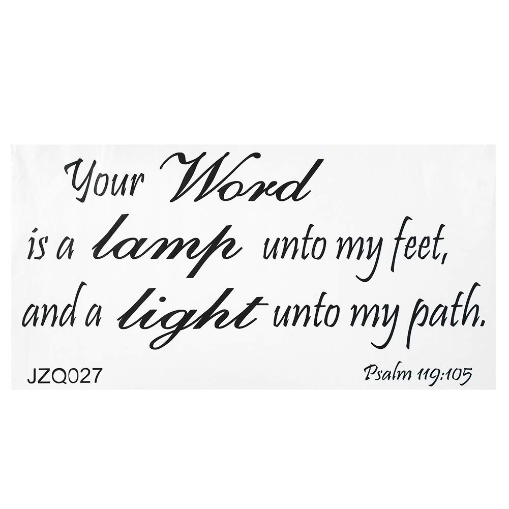 Boquite White Wall Stickers, Bible Verse Wall Decals Christian Quote Religious Decor Sticker