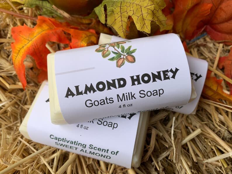 Miniatura 5 de Heavenly Hollow Jabón de leche de cabra con miel de almendra jabón de baño hidratante hecho a mano (4 oz)