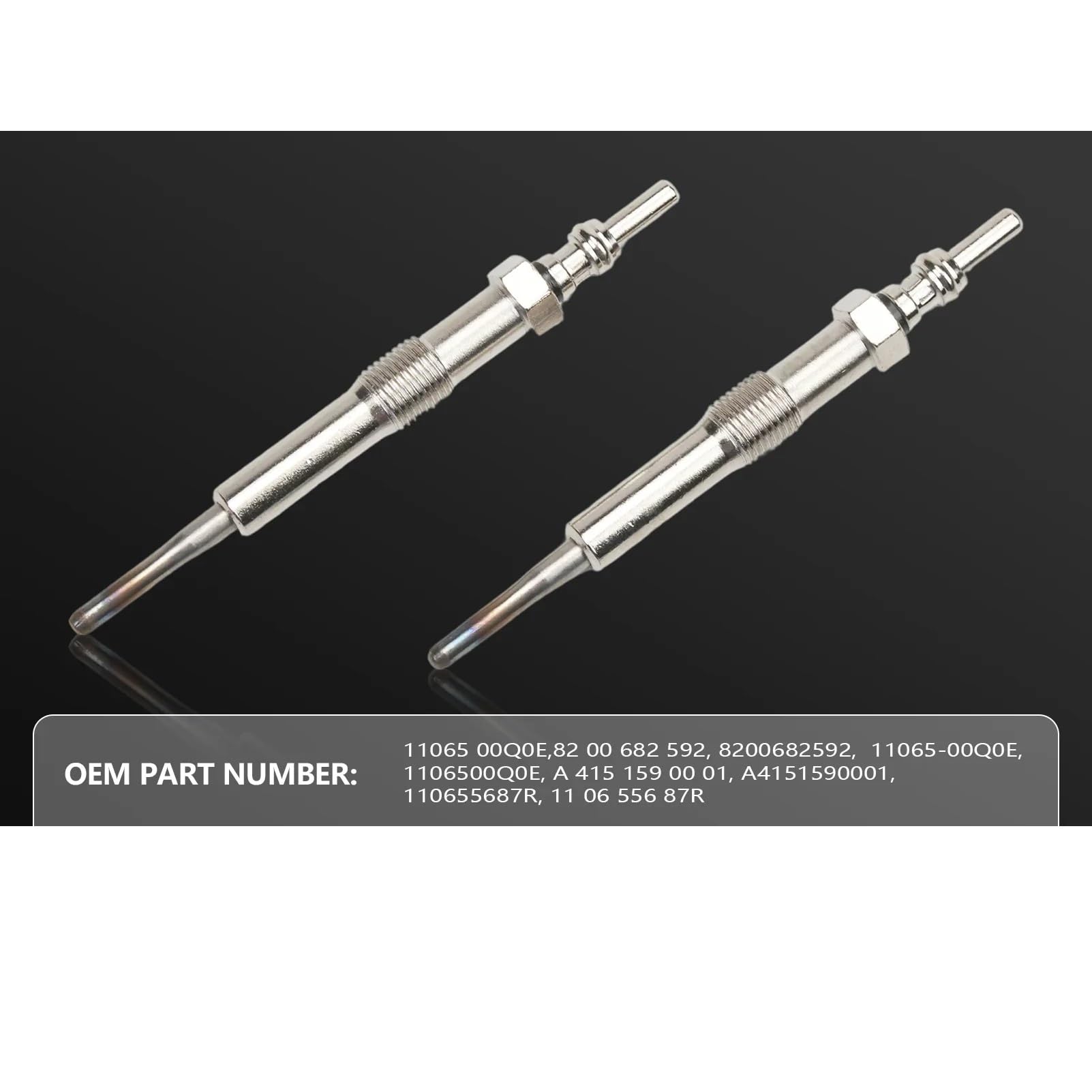 Candelette diesel Compatibile con Dacia Per Logan Per Sandero 2009 2010 2011 2012 2013 4 pezzi Candelette preriscaldamento riscaldatore da parcheggio 0100266032 8200682592