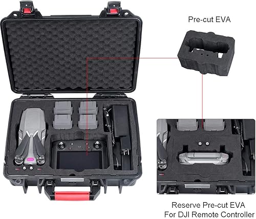 Miniatura 3 de Smatree Funda de transporte de 17.6L compatible con DJI Mavic 2 Pro/Mavic 2 Zoom con espuma precortada para DJI Smart Controller y control remoto