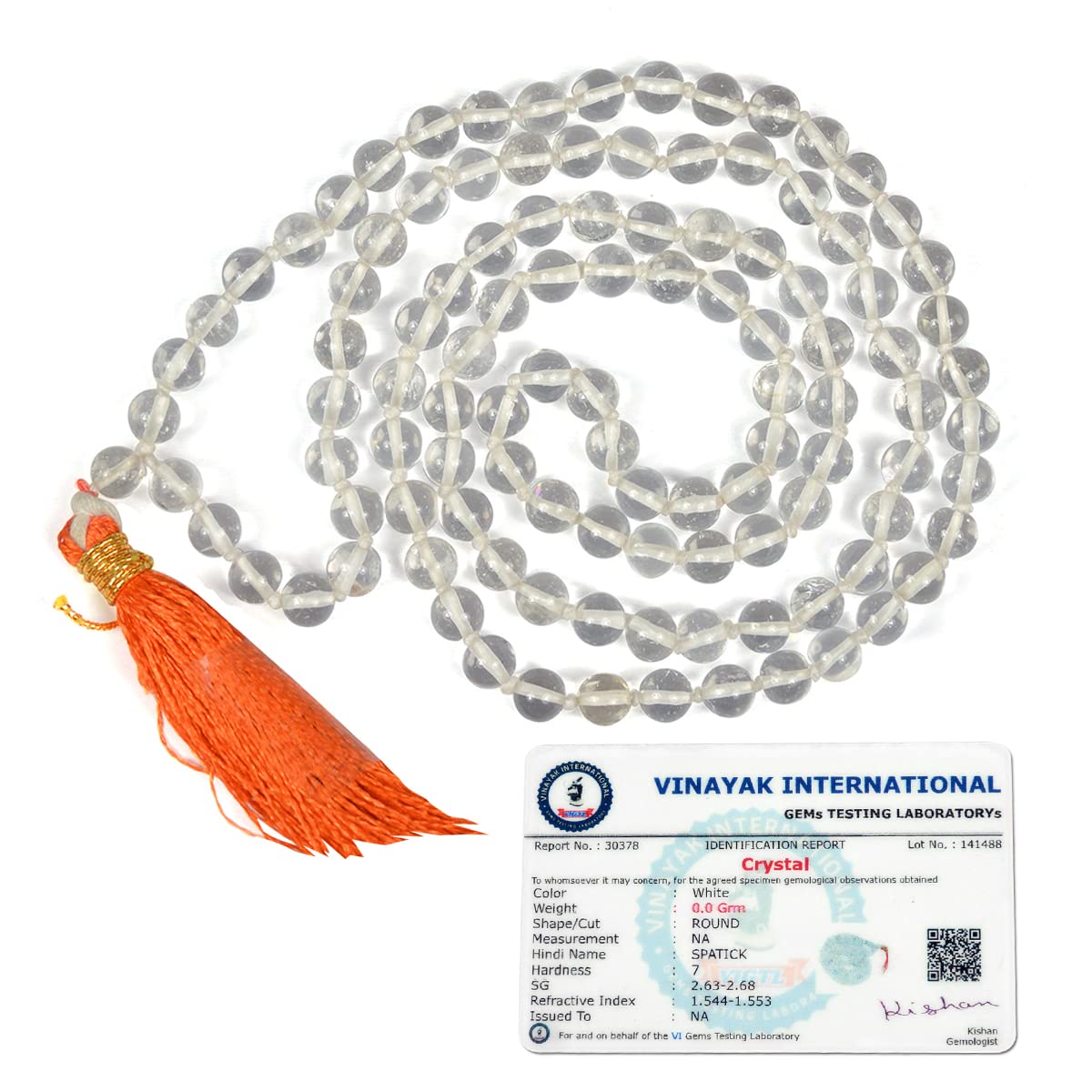 Crystu Certified Natural Sphatik Clear Quartz Mala 6 Mm Round 108 Beads Original Crystal Stone Jaap Mala For Reiki Healing And Crystal Healing Stones For Unisex Adult (B0BJ2PXW6B) Amazon Price History, Amazon Price Tracker