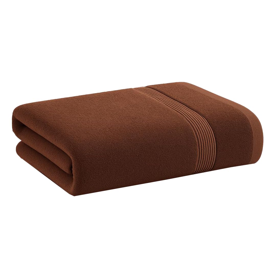 Diamond Tex Bath Towels Large - Hotel Quality 100% Egyptian Cotton Bath Sheets for Adults - Super Absorbent Soft Thick Quick Dry Towel Set for Gym, Spa and Beach (Brown, 80 x 140 cm)