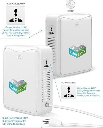 Miniatura 2 de Transformador Step Up de 110 V a 220 V, convertidor de voltaje de 2000 W, sin ruido, apto para exprimidores, máquinas de chocolate y otros