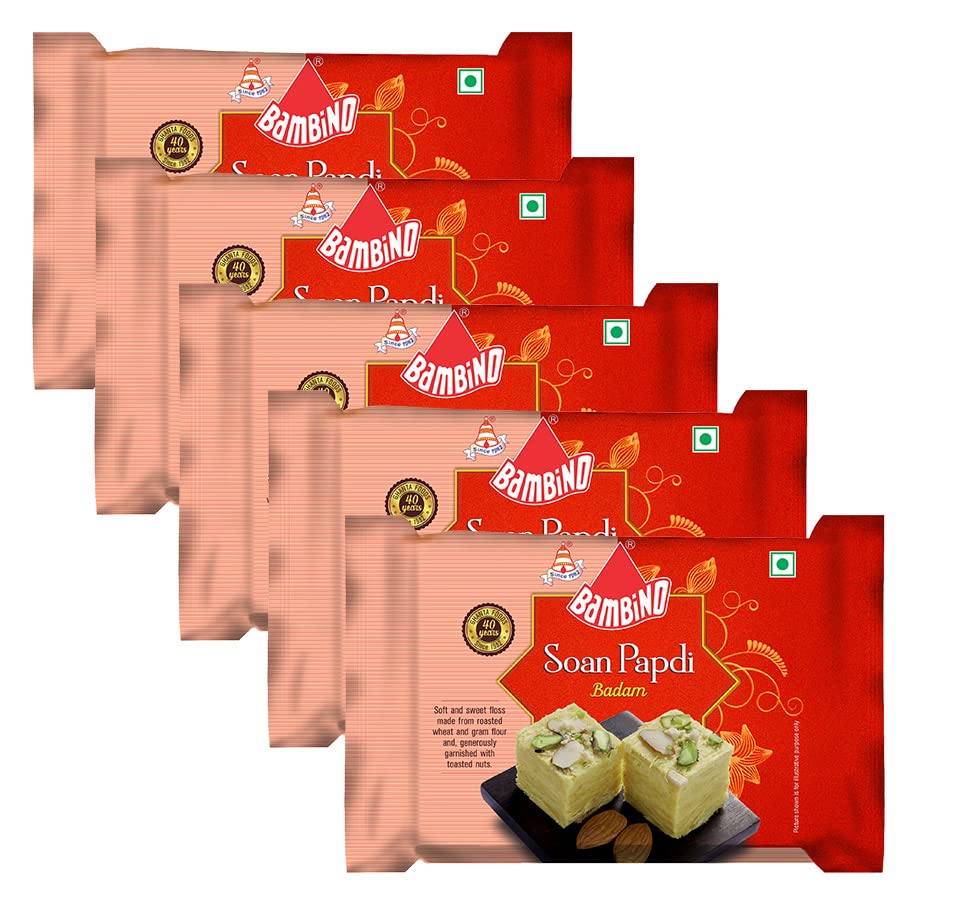 Bambino Diwali Sweets Gift Pack of Soan Papdi Badam Each 205 Gms X Pack of 5 1 kg Diwali Sweets (B0C2H7TV6M) Amazon Price History, Amazon Price Tracker